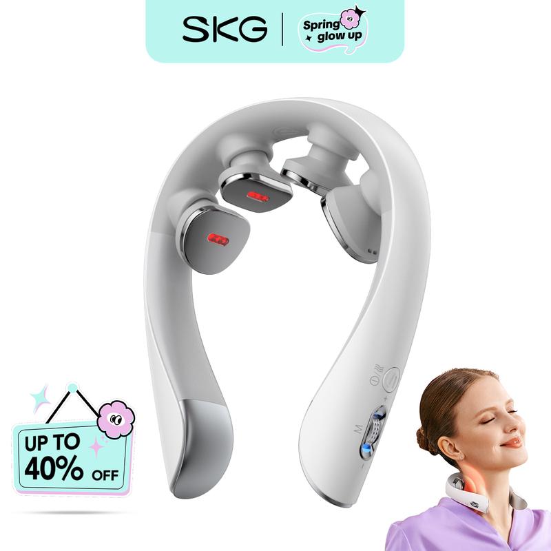 Masajeador de cuello con calor SKG K5-3 PRO, relajante de cuello portátil 4D para la relajación muscular.