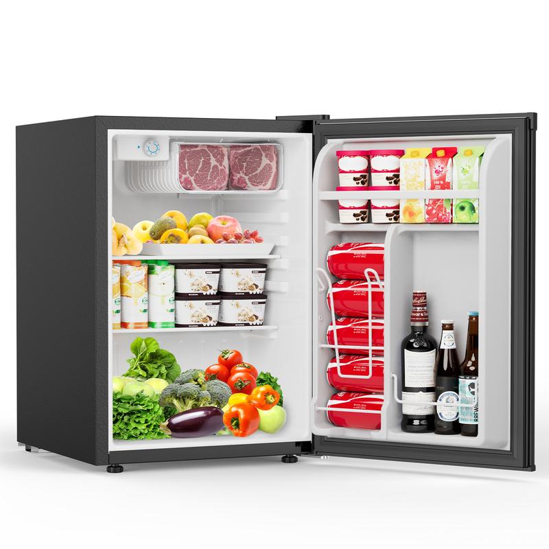 Mini refrigerador portátil COWSAR de 1.6/2.6 pies cúbicos con congelador separado, refrigerador compacto de una puerta, 7 ajustes de temperatura, 2 estantes extraíbles, 0.66 kWh/día, 0 °F-32 °F, 25 x 19.09 x 17.52 pulgadas, ideal para dormitorio, oficina,