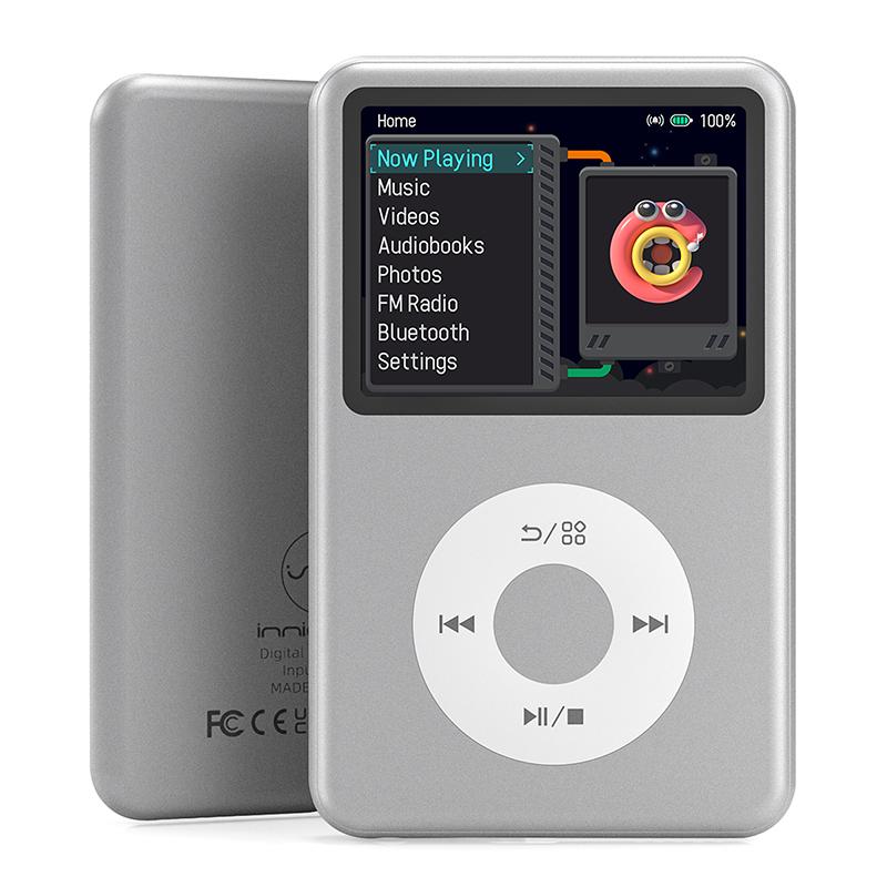 Reproductor de MP3 clásico con Bluetooth, mini reproductor de sonido HiFi portátil de 2,4", versión de video actualizada.