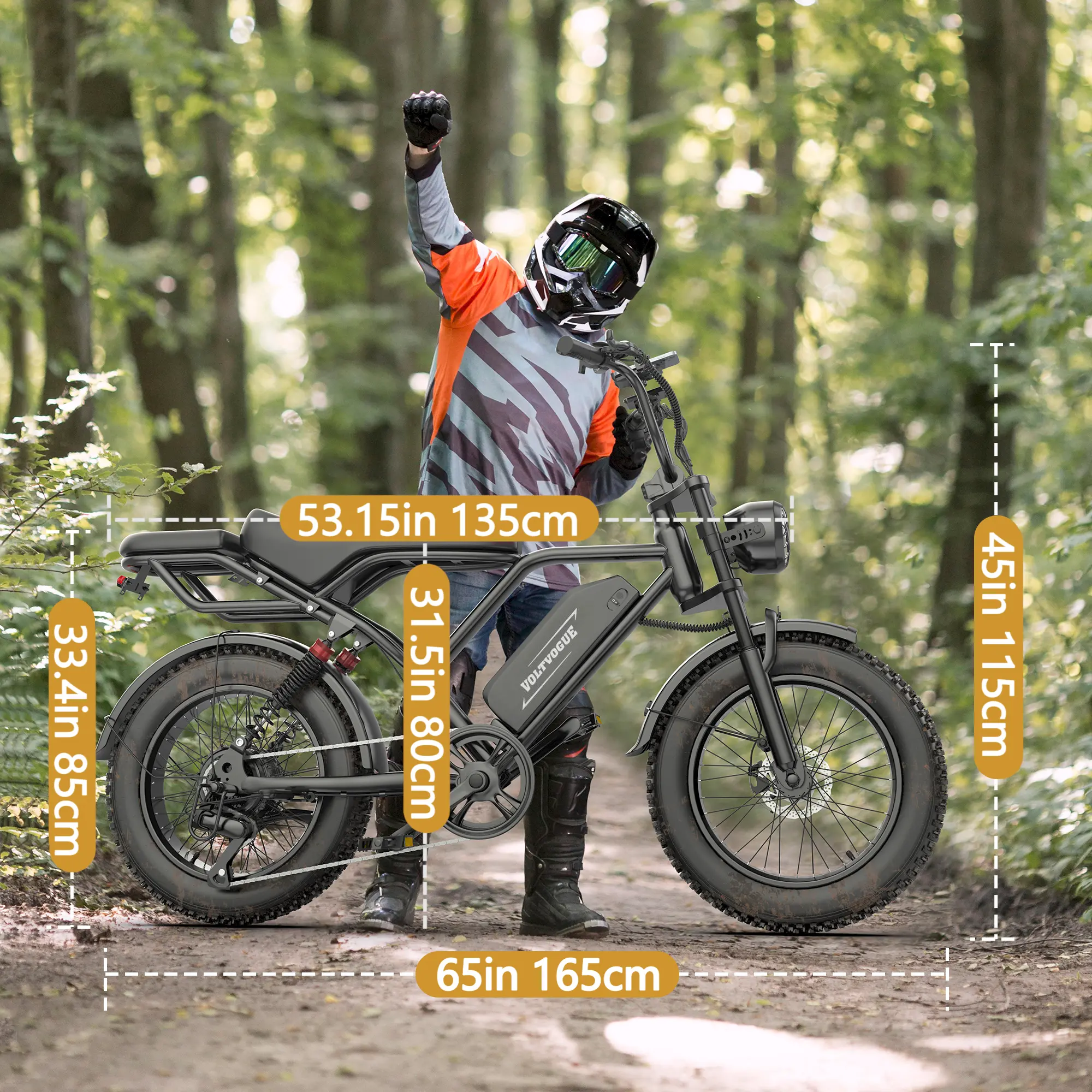 Bicicleta eléctrica de 1500 W con suspensión completa y velocidad de 31 mph