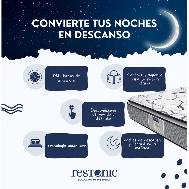 Colchon Individual Restonic Ortopédico Confort