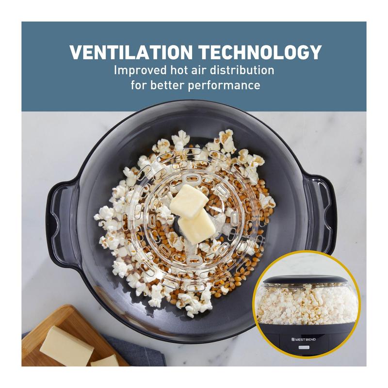 Máquina para hacer palomitas de maíz West Bend Stir Crazy de 6 cuartos