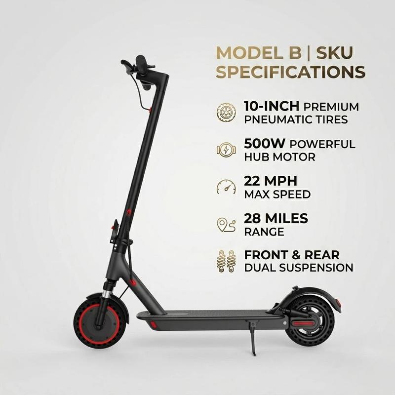 Patinete eléctrico para adultos, motor de 350-500 W, velocidad máxima de 30-35 km/h, autonomía de 34-45 km, neumáticos de 21,5-25,5 cm, patinete eléctrico plegable para adultos equipado con control por aplicación y sistema de doble frenado, plegable y por