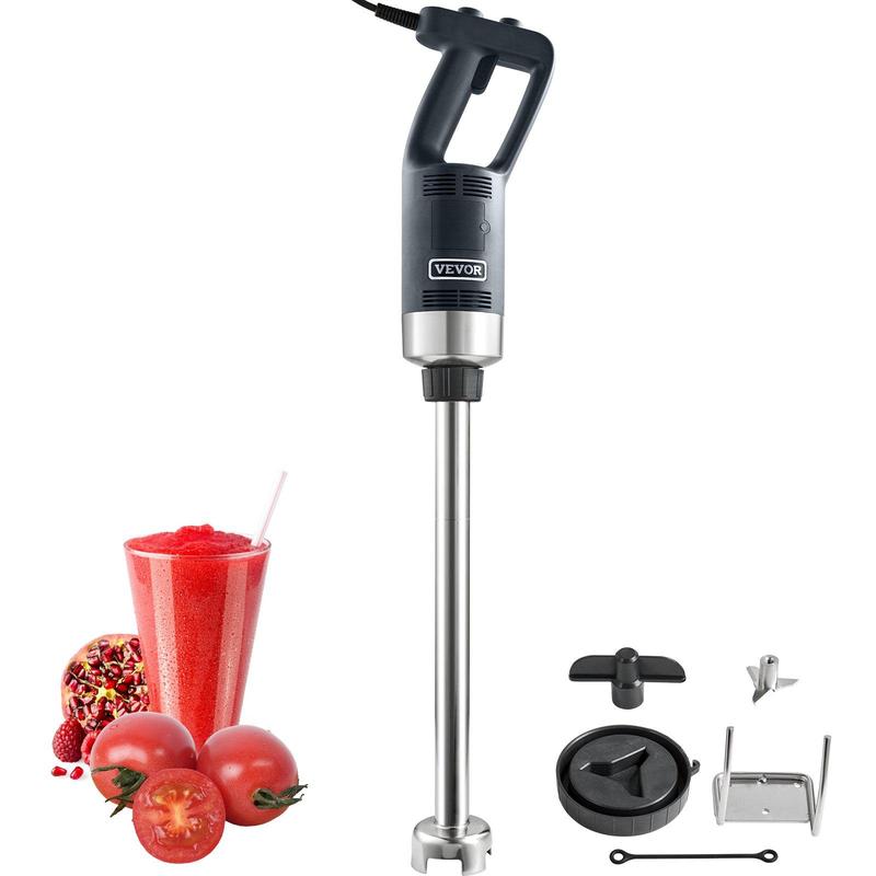 Batidora de inmersión comercial de 500 vatios, batidora de mano de alta resistencia, batidora de cocina de velocidad variable con cuchilla de acero inoxidable 304, batidora portátil multiusos para sopas, batidos, purés y comida para bebés.