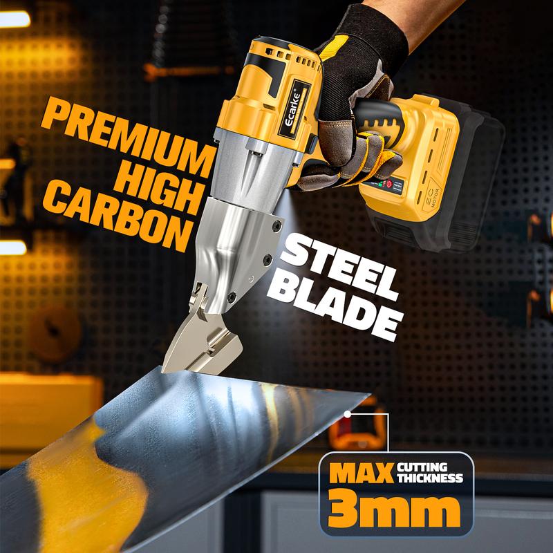 Cortadora de chapa metálica para Dewalt 20V, batería no incluida, cizalla para chapa metálica - Torque de 221 ft-lbs - Corta material de calibre 18 para acero, cuero y alfombras - con cabezal pivotante de 360 ​​grados
