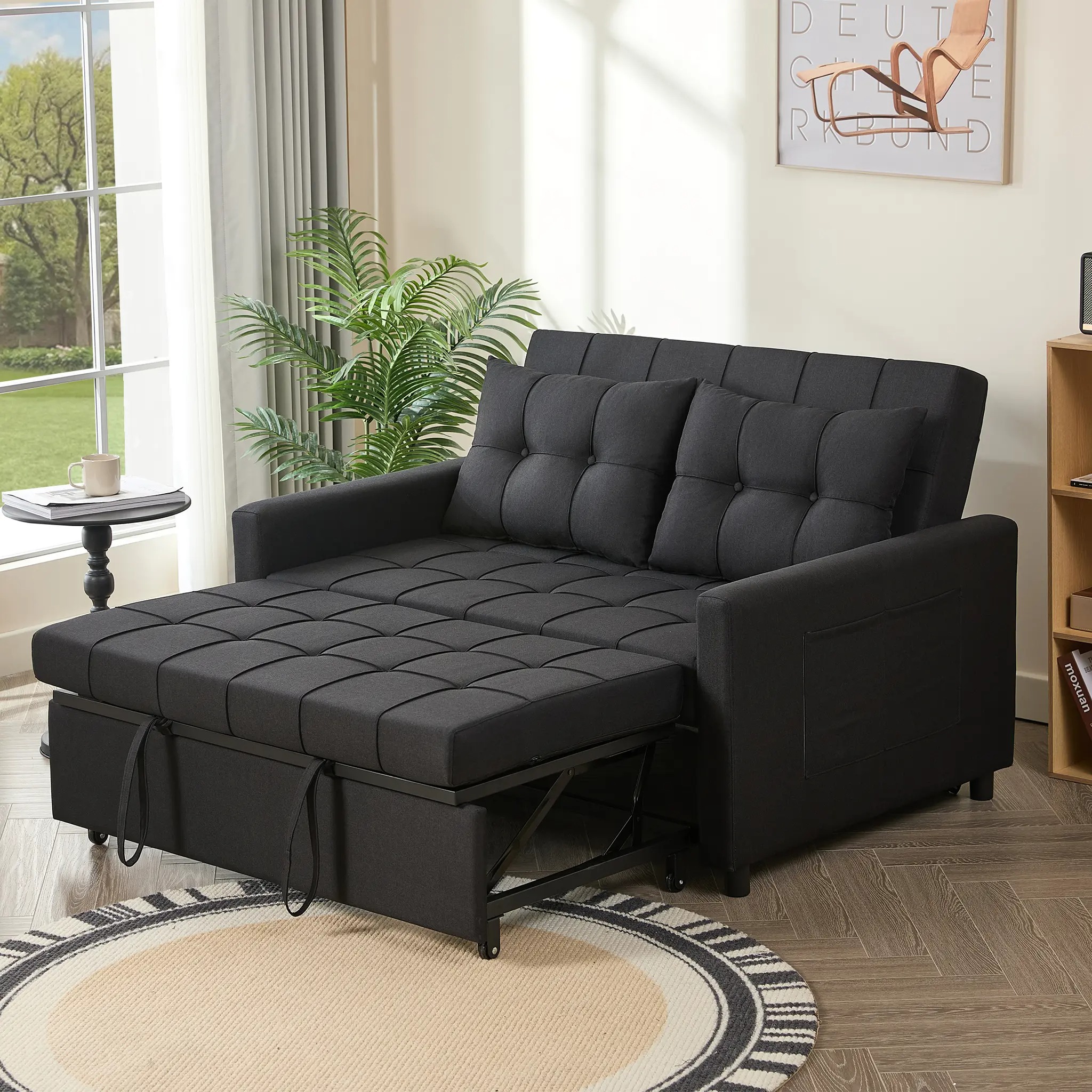 Sofá cama de 52 pulgadas con cama extraíble