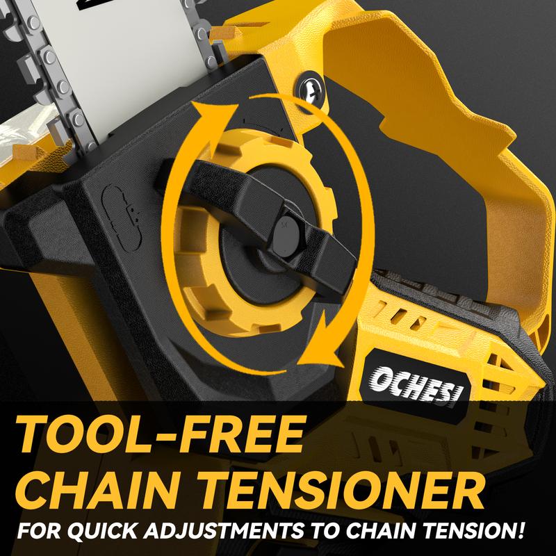 Mini motosierra para batería Dewalt de 20 V Max, motosierra eléctrica inalámbrica 2 en 1 de 8 y 6 pulgadas con motor sin escobillas y lubricador automático, mini motosierra manual de 800 W para poda de árboles y corte de madera.