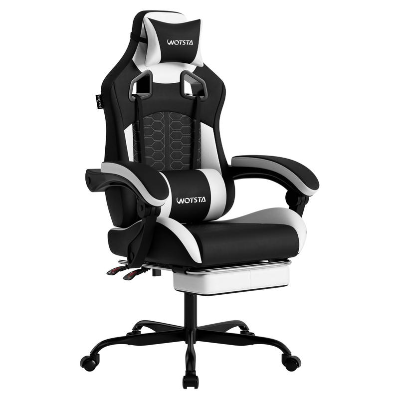 Silla gaming SUIKDA, silla gaming ergonómica de respaldo alto con soporte lumbar y reposabrazos ajustables, giratoria 360°, silla de carreras.