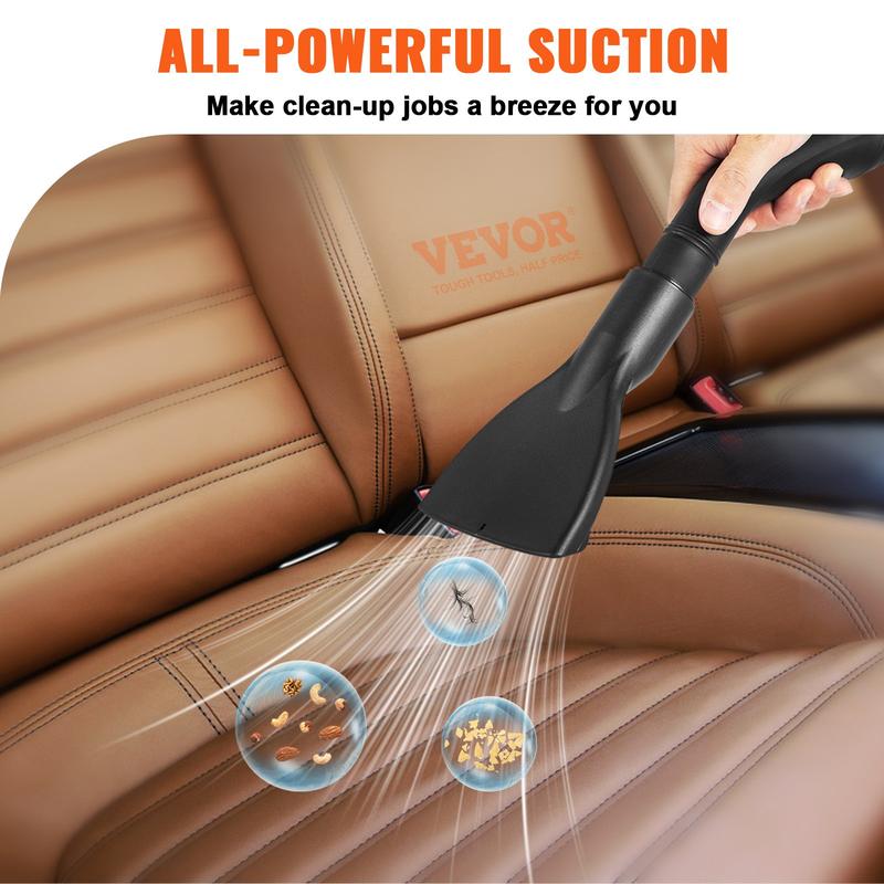 Aspiradora VEVOR para sólidos y líquidos, capacidad máxima de 8 galones, 6 HP de potencia máxima, 3 en 1, con función de soplado, portátil con accesorios para limpiar pisos, tapicería y espacios. Certificación ETL. Aspiradora de alta potencia con potente