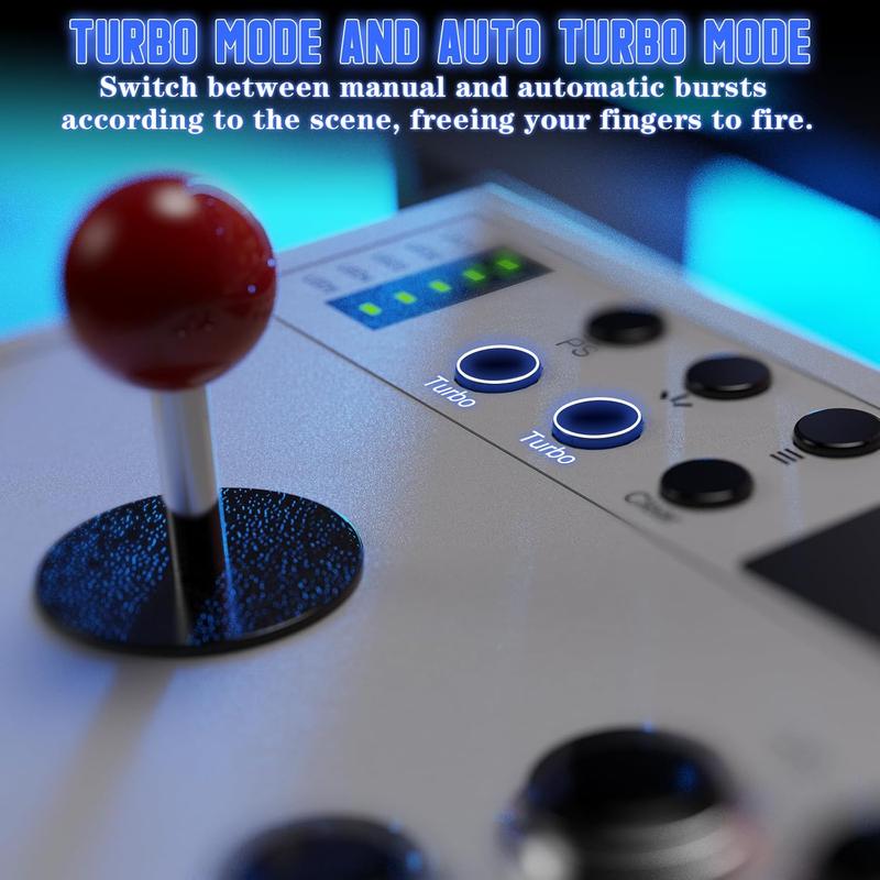 Joystick arcade con cable Nonbliep compatible con PlayStation 5/PS4/PC/Android, para PS5 Fight Stick con función de programación, función turbo, cable trenzado de 3 metros y conexión por cable.
