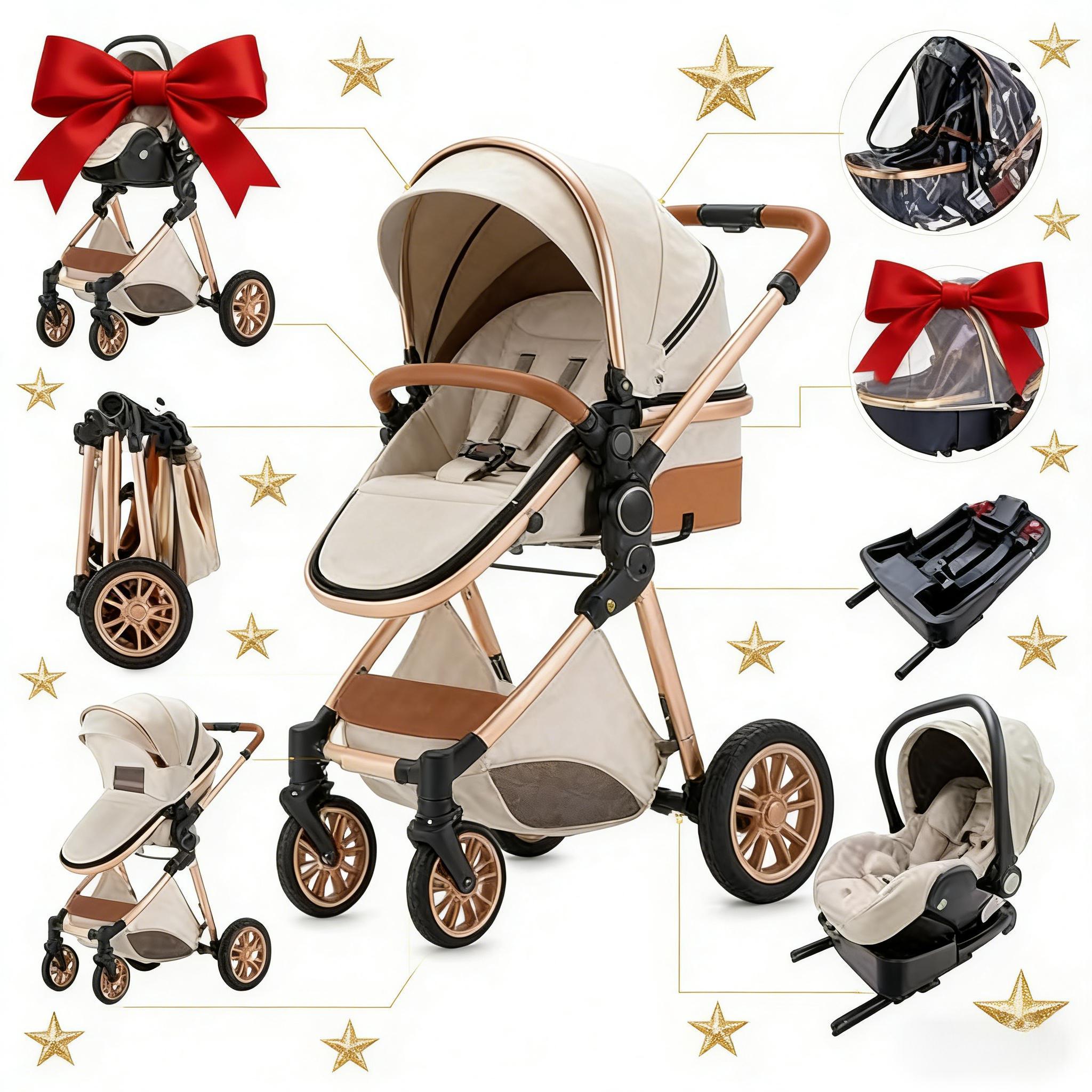 [Selecciones semanales] Cochecito de bebé Aobtkel, ofertas para ti, cochecito portátil y plegable 4 en 1 para niños pequeños con sol, cochecito de viaje ligero y de alta calidad para bebés, diversión al aire libre, juego combinado de cochecito y accesorio