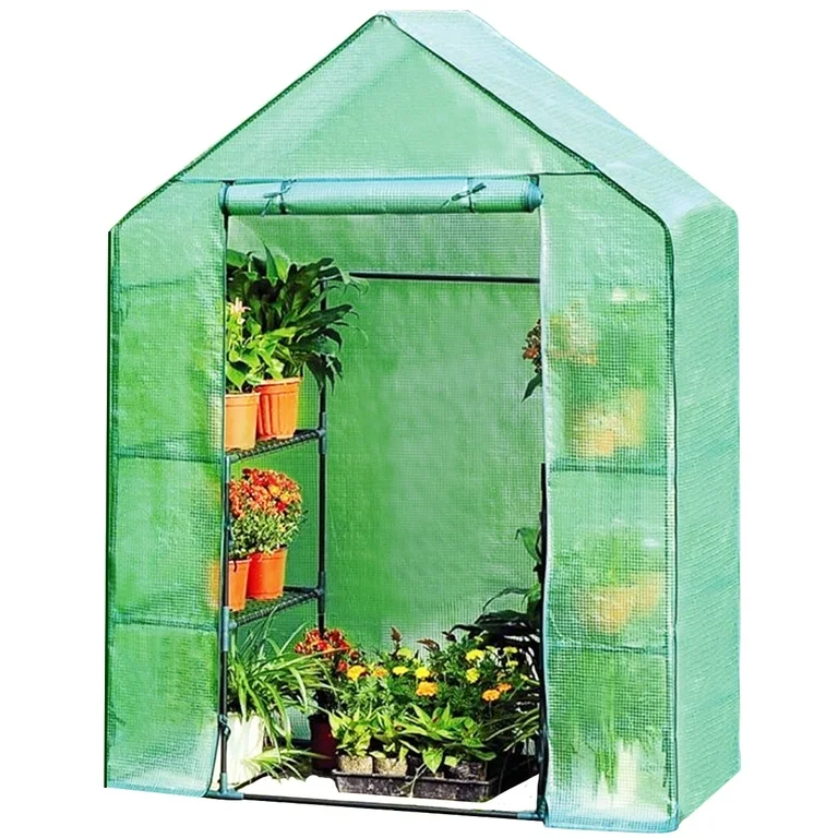 Costway Invernadero con Cubierta 143x73x195cm para Jardín Color Verde