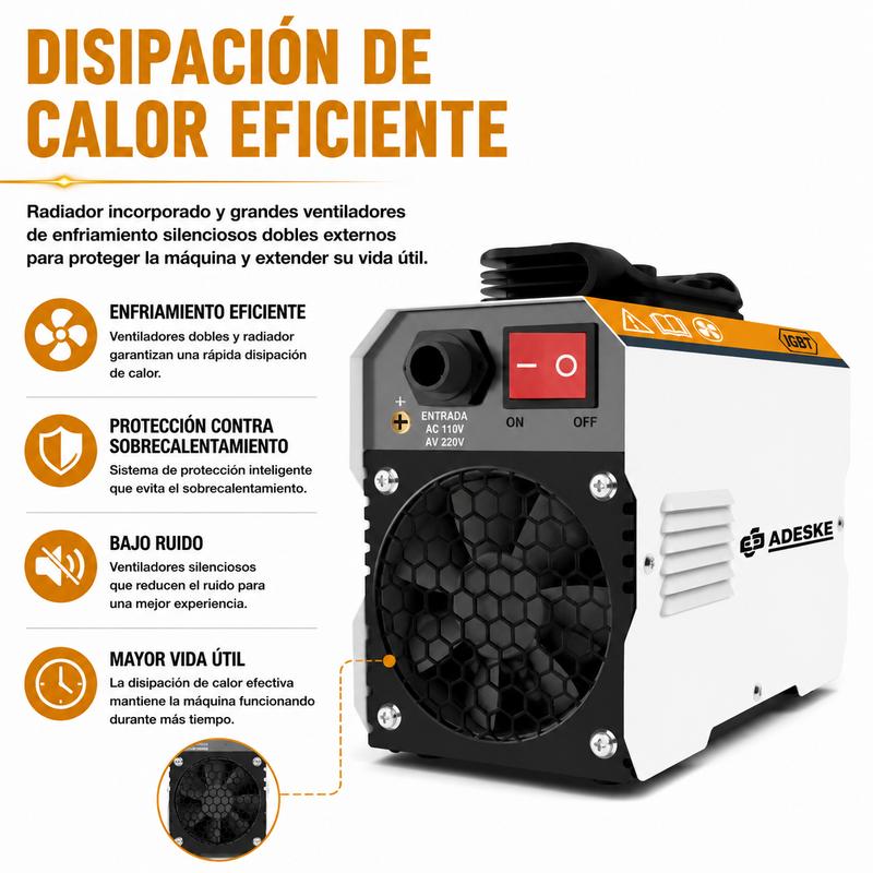 Soldadora de arco portátil ADESKE Mini 155A - Soldadora portátil, doble voltaje 110V/220V, pantalla digital, kit completo de soldadura con varillas de soldadura para proyectos de bricolaje en metal, reparaciones domésticas, actualización de herramientas