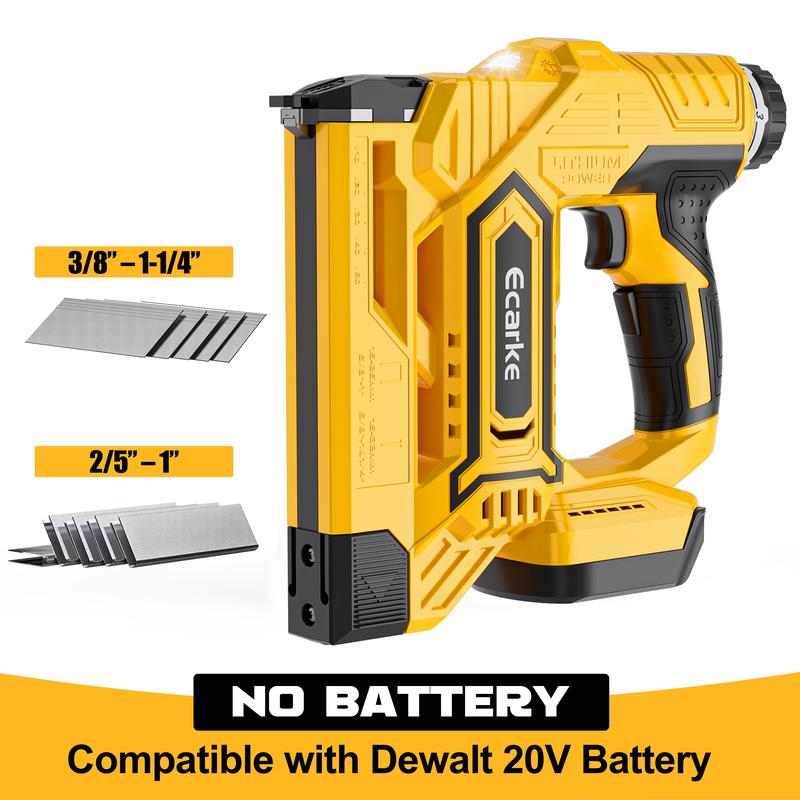 Clavadora inalámbrica de 18 GA de 5/8 a 1-1/4 pulgadas para Dewalt 20V, 【Batería NO incluida】, Pistola de clavos de 18 calibres con 2 modos y 1000 clavos para carpintería de madera, sin escobillas