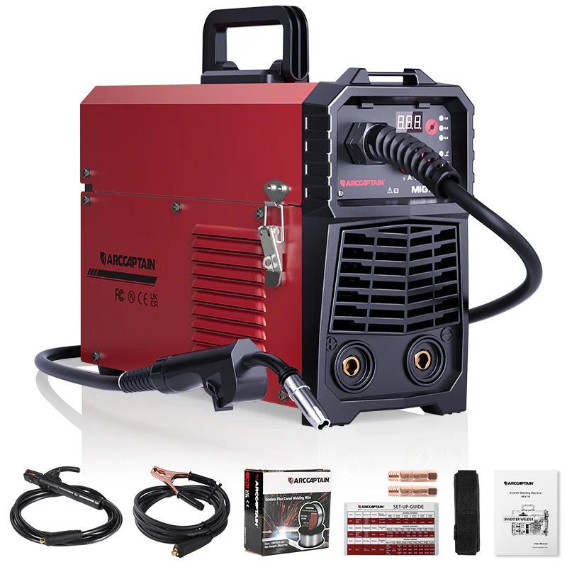 Soldadora portátil sin gas 3 en 1 con núcleo fundente, 110 V, MIG/Lift TIG/Stick, con inversor Synergy IGBT para proyectos de bricolaje domésticos y tareas de soldadura ligeras. Oferta de Black Friday y Cyber ​​Monday.