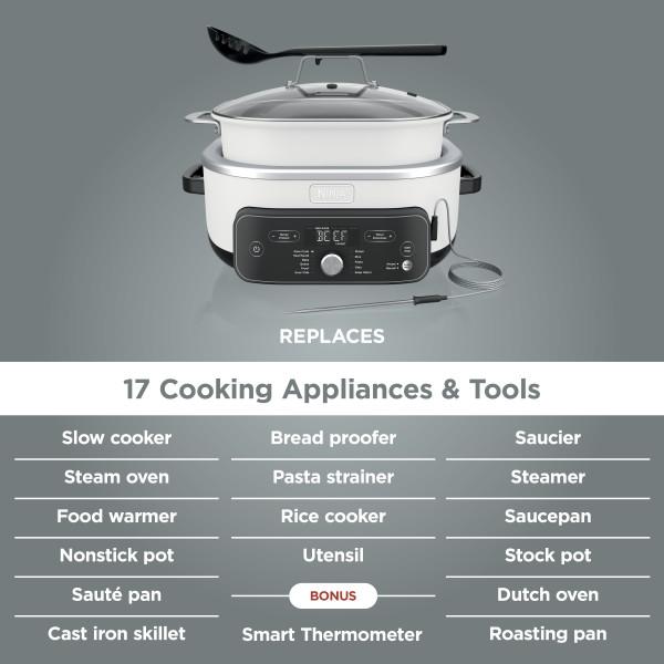 Ninja PossibleCooker PRO Plus 11 en 1 con sistema de cocción inteligente, 8.5 cuartos de galón - MC2052CO