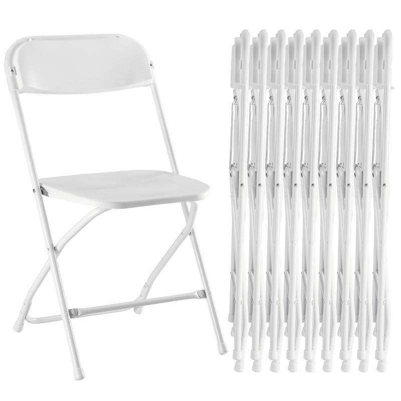 【Oferta de verano】Sillas plegables de plástico Sweet Furniture S con capacidad para 150 kg, sillas plegables de metal resistentes, fáciles de usar y almacenar.