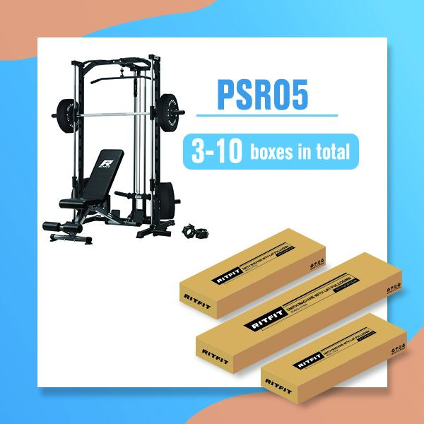 Máquina Smith multifuncional RitFit PSR05 con 13 accesorios incluidos. Máquina Smith, máquina de sentadillas, jaula de potencia, sistema de gimnasio en casa, estación de gimnasio en casa, equipo de entrenamiento de fuerza (negro/rosa), máquina de ejercici