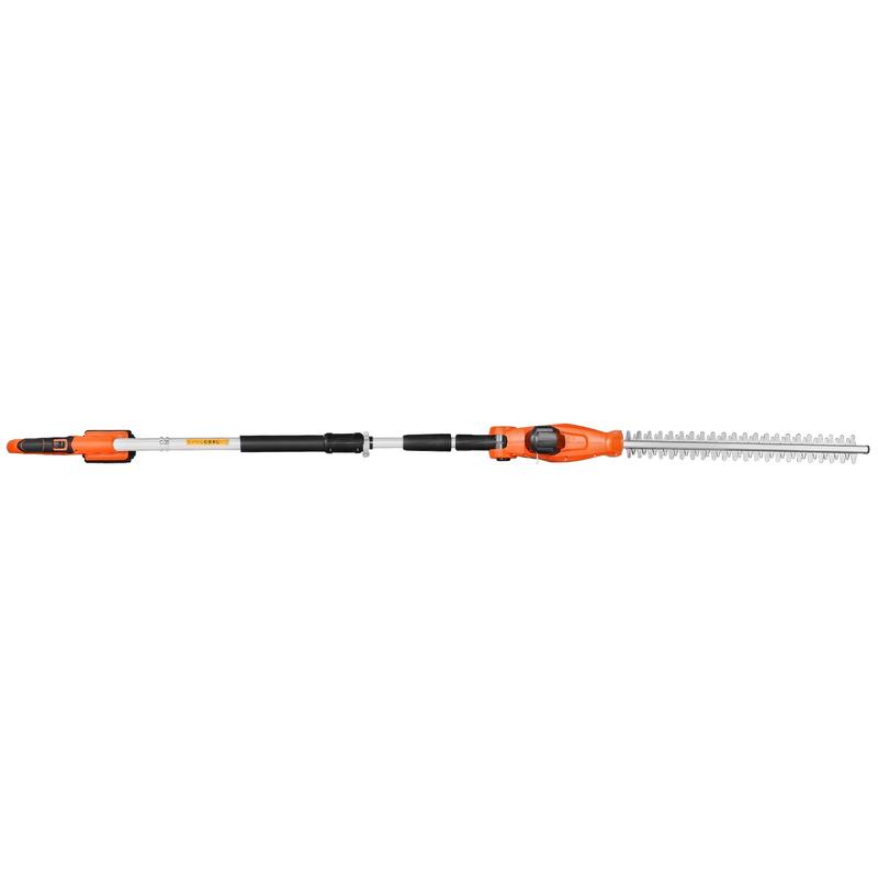 Cortasetos eléctrico inalámbrico, 20 V 1200 RPM con cuchillas de 20 pulgadas y diseño extensible, dispositivo portátil para exteriores.