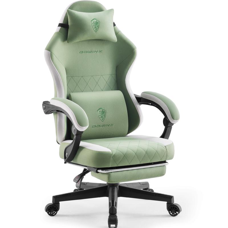 Silla de oficina Dowinx con soporte lumbar para masaje, cojín de muelles y pedales ergonómicos, soporta hasta 136 kg (300 libras).