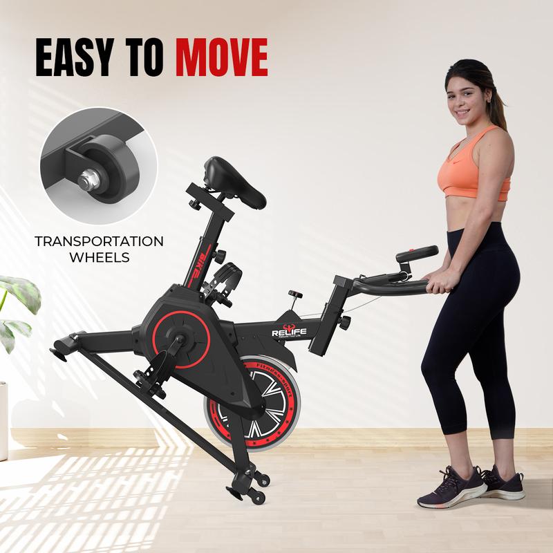 RECONSTRUYE TU VIDA Mini bicicleta estática compacta para ciclismo indoor silencioso, ideal para espacios pequeños, con asiento ajustable, pedaleo suave y transmisión por correa.