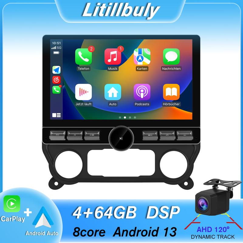 Autoestéreo de 13.1" para Chevy Silverado y GMC Sierra 2014-2018: CarPlay/Android Auto inalámbrico, navegación GPS (se requiere una caja de fibra óptica adicional para el sistema Bose).