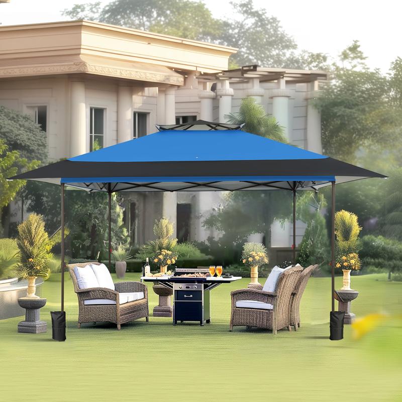 OfertasParaTiDías PHIVILLA Fácil Montaje 13x13 pies Cenador con toldo desplegable Tienda de exterior 169 pies cuadrados Diseño plegable para sombra, carpa con toldo portátil instantánea para exteriores con bolsa con ruedas,