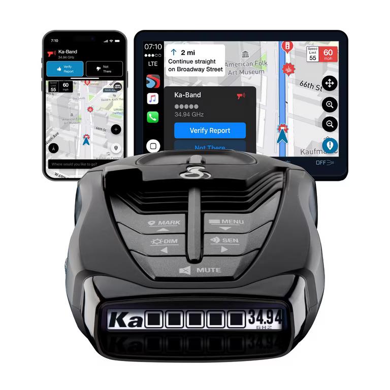 Detector de radar Cobra RAD 480i, el mejor de su clase | Detector láser para automóviles | Alertas de largo alcance | Compatible con Bluetooth iRadar | Procesamiento de señal digital | Fácil instalación