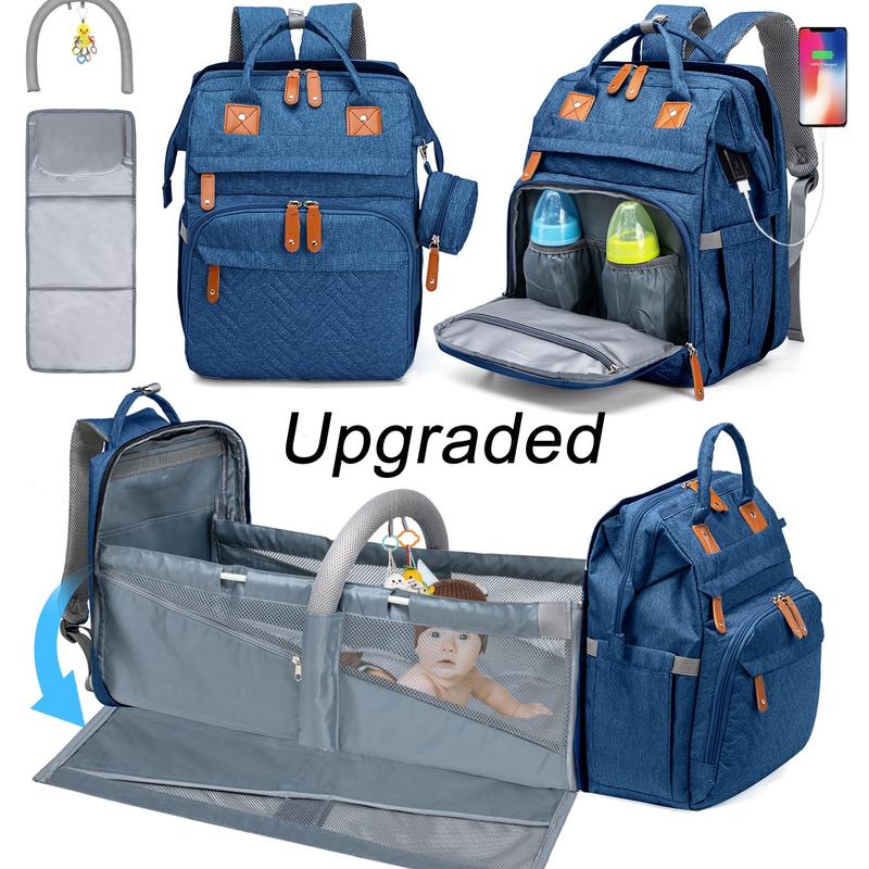 Mochila cambiador multifuncional Kabaqoo Cute con cambiador integrado, gran capacidad, ligera, plegable, portátil para recién nacidos, viajes y uso diario.