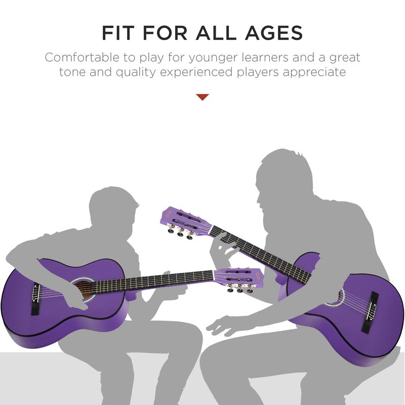 Kit de iniciación a la guitarra acústica para principiantes de 38 pulgadas con funda, correa y cuerdas.