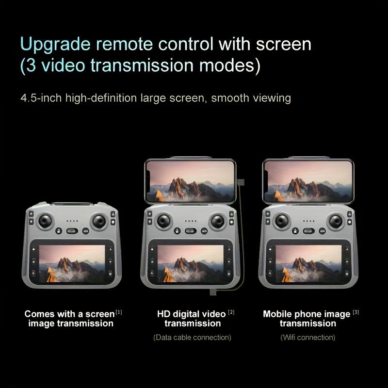 Dron cuadricóptero V168 MAX con GPS, controlador de pantalla 5G, diseño moderno, estructura plegable, evasión de obstáculos en 4 lados, cámaras duales, giro de 360°, control por gestos, vuelo/retorno con un clic, 2 baterías para jugadores aficionados (reg