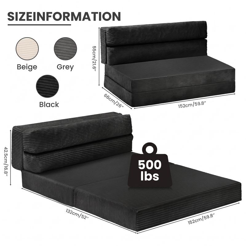 Sofá cama plegable Juikury, sillón cómodo, sofá de suelo, colchón plegable para apartamento, sala de estar, dormitorio, muebles para niños y adultos, cama para mascotas.