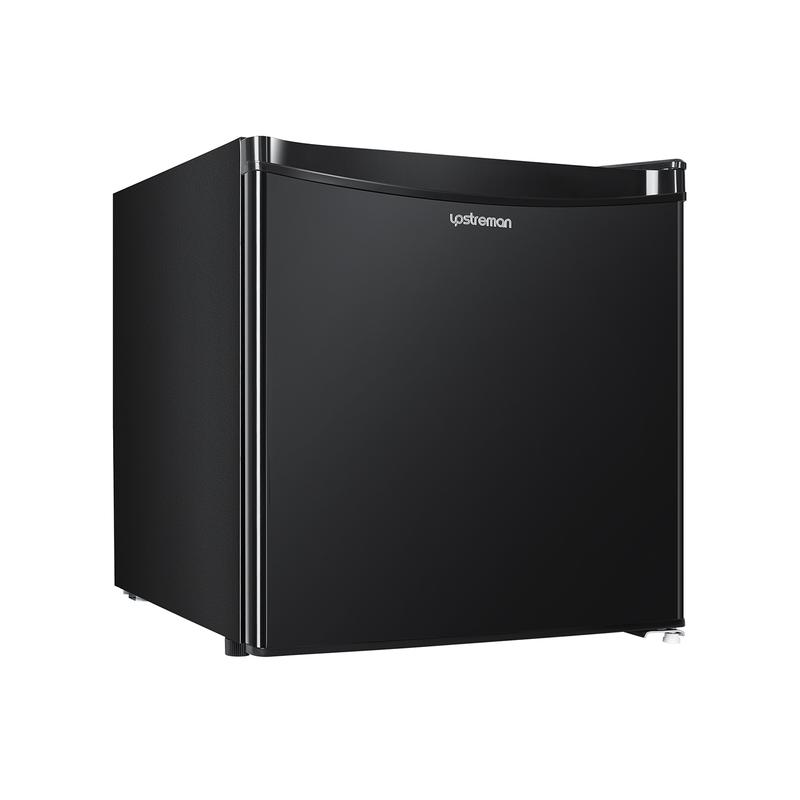 Mininevera Upstreman de 90 litros con congelador - Nevera de viaje compacta de una puerta, estantes de plástico, modelo BR321 de alta eficiencia, termostato ajustable, silenciosa, de bajo consumo energético para dormitorios, con un servicio al cliente fia