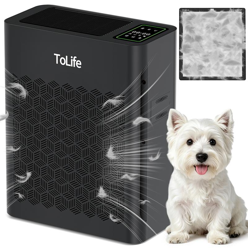 Purificador de aire TZ-K2 para habitaciones grandes (hasta 99 m²). Indicador de partículas PM 2.5, modo automático, temporizador, filtro HEPA: ¡elimina humo, polen y caspa de mascotas!