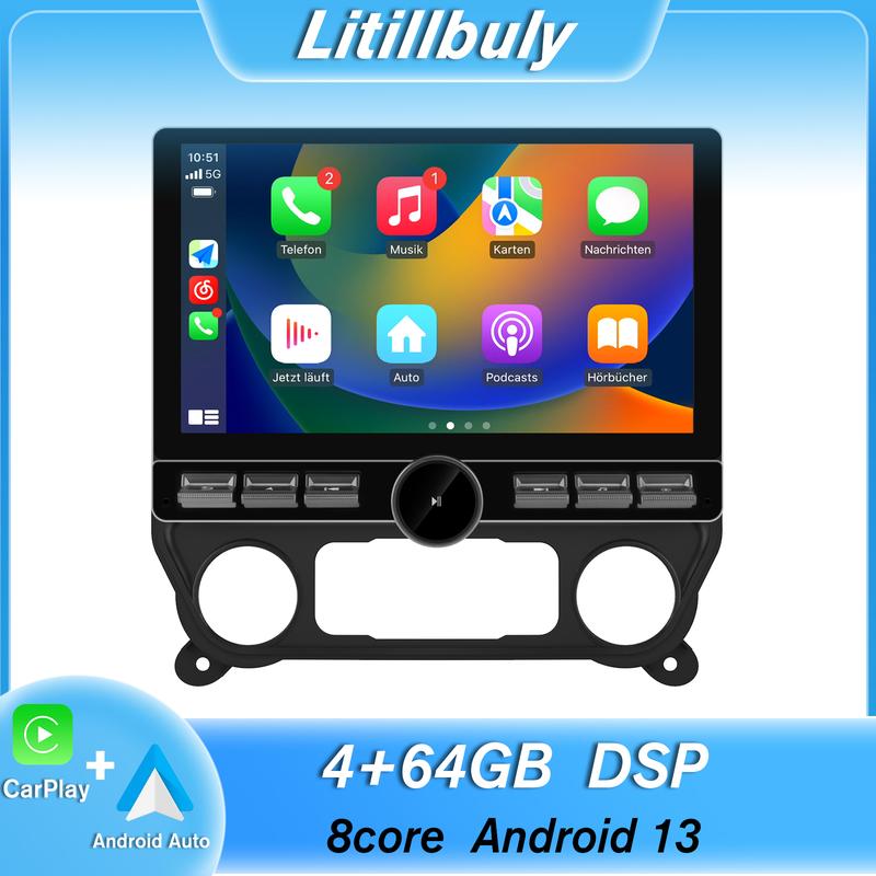 Autoestéreo de 13.1" para Chevy Silverado y GMC Sierra 2014-2018: CarPlay/Android Auto inalámbrico, navegación GPS (se requiere una caja de fibra óptica adicional para el sistema Bose).