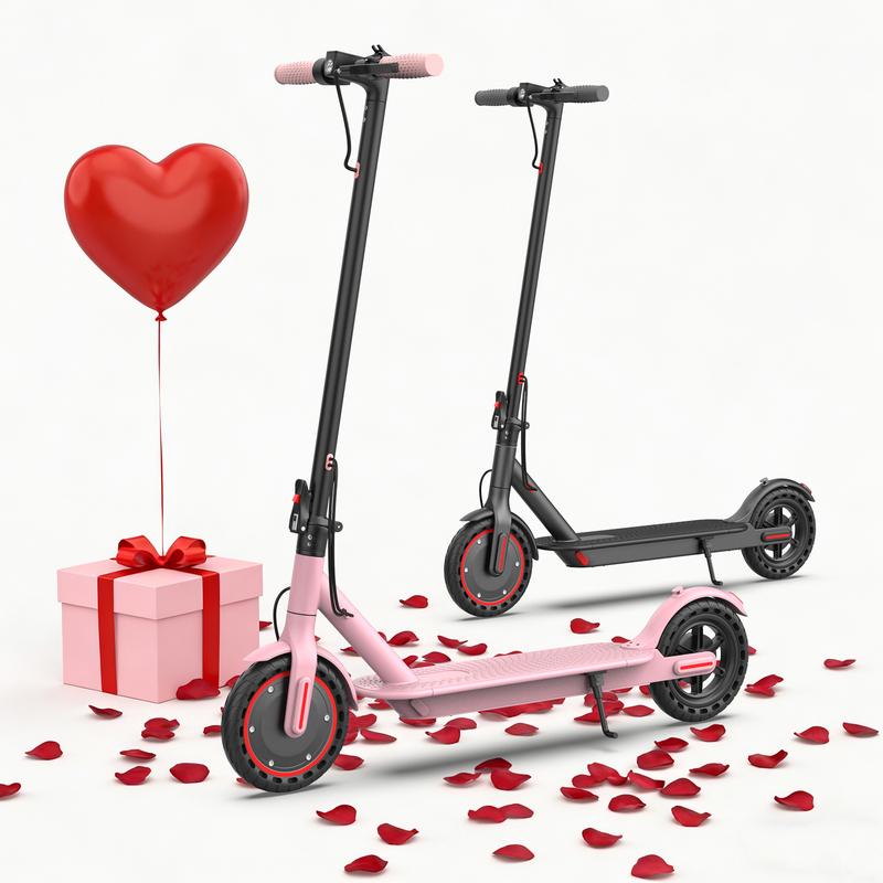 Patinete eléctrico: motor de 350 W, neumáticos macizos de 8,5 pulgadas, velocidad máxima de 30 km/h / autonomía de 19-26 km, patinete portátil para desplazamientos diarios. El regalo perfecto para familiares y amigos, equipado con sistema de doble frenado