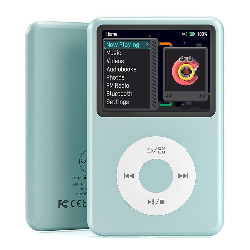 Reproductor de MP3 clásico con Bluetooth, mini reproductor de sonido HiFi portátil de 2,4", versión de video actualizada.