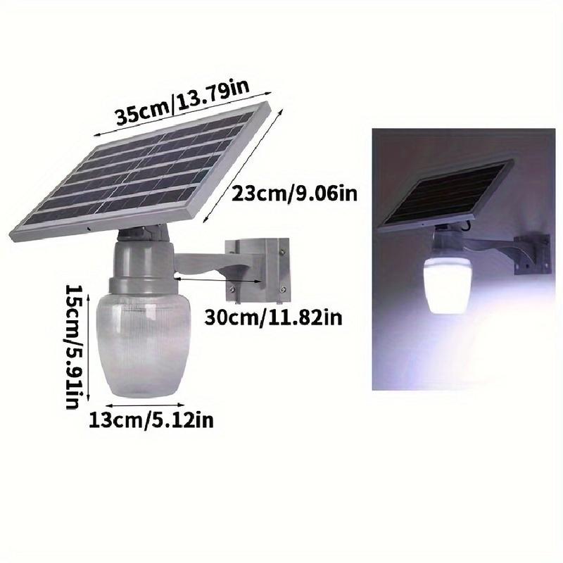 Luces solares, luces exteriores IP65 impermeables, apliques solares de pared, postes solares, encendido automático al anochecer, control remoto, luz blanca, montaje en pared o poste.