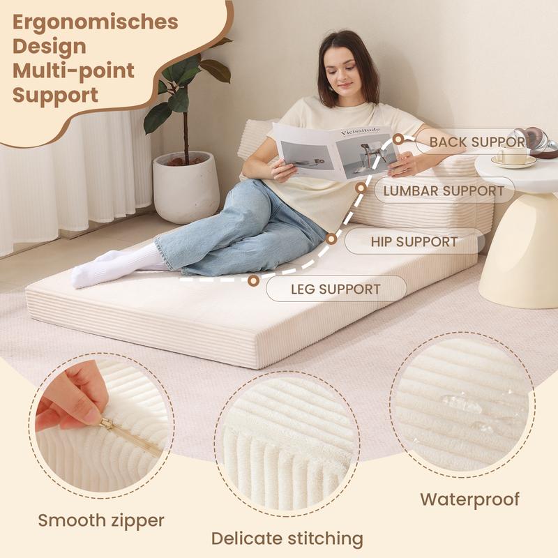 Sofá cama plegable Juikury, sillón cómodo, sofá de suelo, colchón plegable para apartamento, sala de estar, dormitorio, muebles para niños y adultos, cama para mascotas.