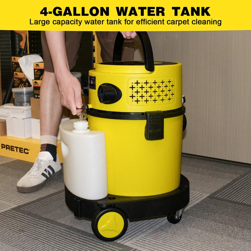 Aspiradora industrial de 6 galones para uso en seco y húmedo, limpiadora de alfombras – 5.5 HP de potencia máxima – Aspiradora portátil 4 en 1 para el hogar y el taller, ideal para limpiar alfombras, pisos, tapicería, automóviles y espacios reducidos.