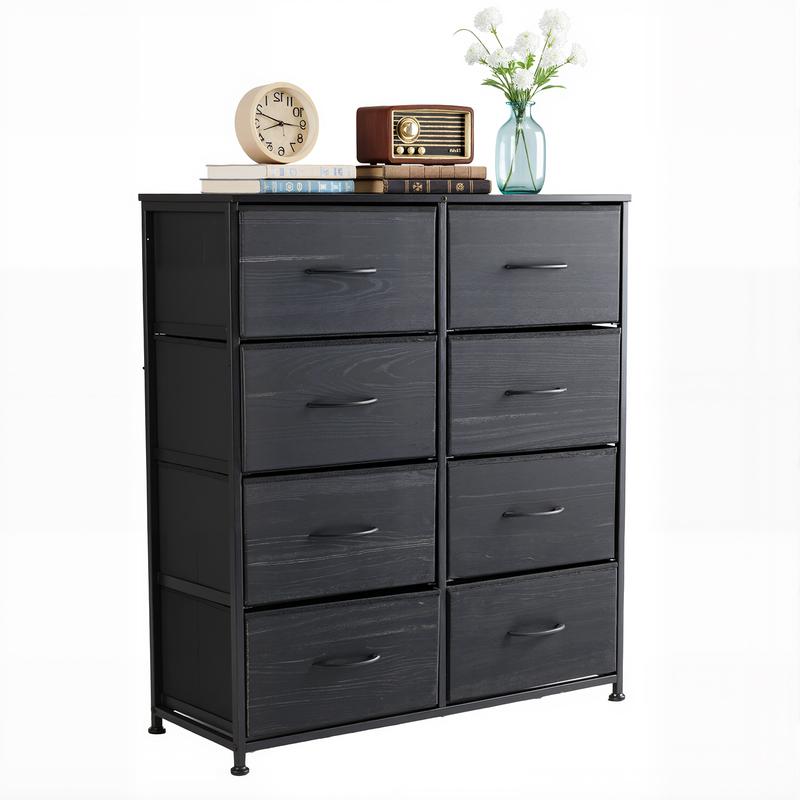 Cajonera organizadora de tela de 8 cajones - Cómoda moderna para dormitorio, armario y mueble de interior multiusos para sala de estar y apartamentos.