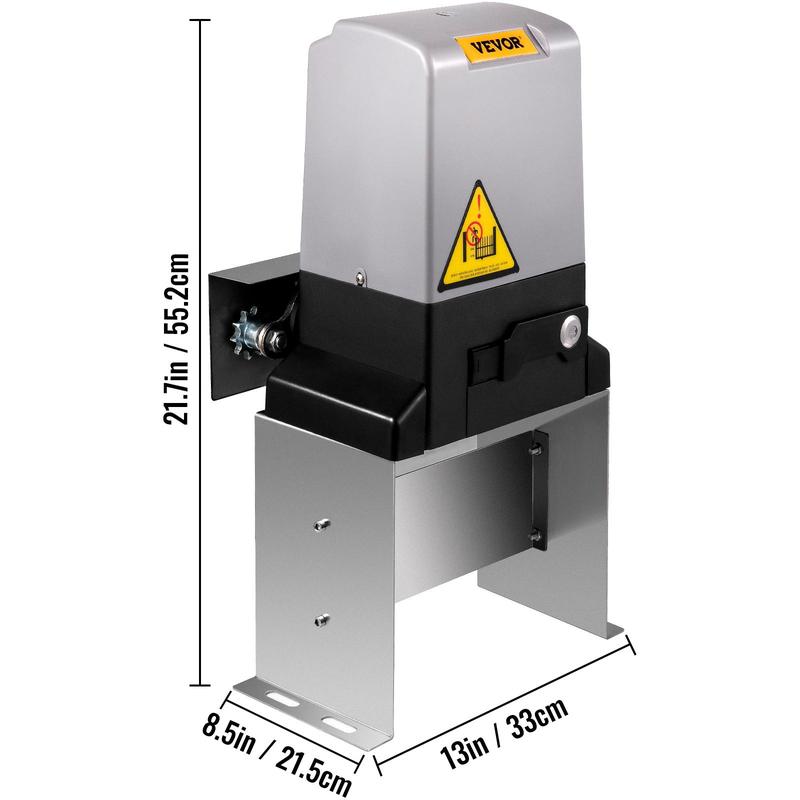 Abridor automático de portón corredizo VEVOR de 1 HP/750 W con capacidad de 3300 lbs, 4 controles remotos, control mediante aplicación inteligente, encendido y apagado automático, cadenas de nailon impermeables - Accesorio para mejoras del hogar inteligen
