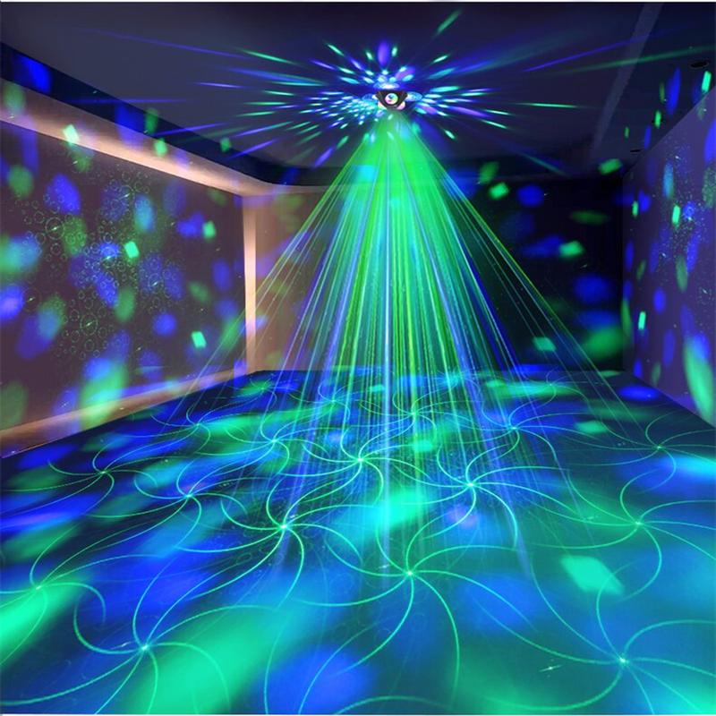 Luces de fiesta disco 4 en 1, 3 luces de discoteca RGB + luces estroboscópicas con patrón rojo y verde para fiestas en casa, habitaciones, bailes, cumpleaños, karaoke, Halloween, Navidad, bodas, espectáculos, clubes, decoración, luces de fiesta, luces de 