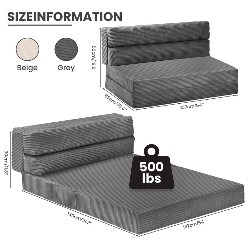 Sofá cama plegable Juikury, sillón cómodo, sofá de suelo, colchón plegable para apartamento, sala de estar, dormitorio, muebles para niños y adultos, cama para mascotas.