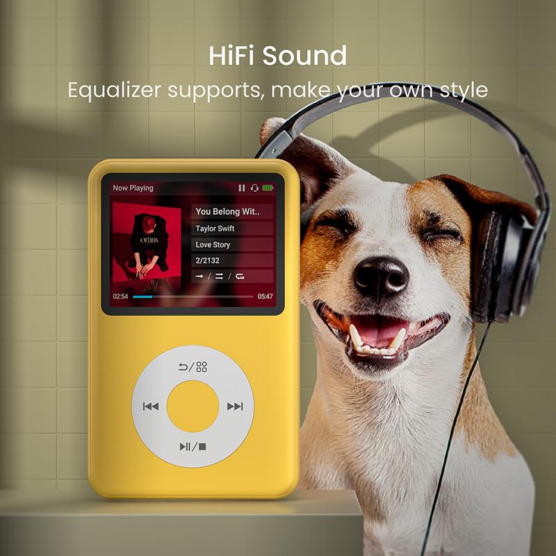 Reproductor de MP3 clásico con Bluetooth, mini reproductor de sonido HiFi portátil de 2,4", versión de video actualizada.