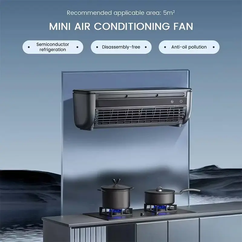 Mini ventilador de aire acondicionado de 6000 mAh y 3 velocidades