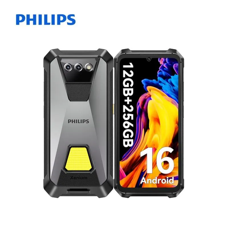 Philips Teléfono Inteligente S8325 IP68 Resistente al Agua 10200 mAh Batería 12GB+256GB 6.745\" Pantalla 48MP Cámara NFC Lámpara de Camping A