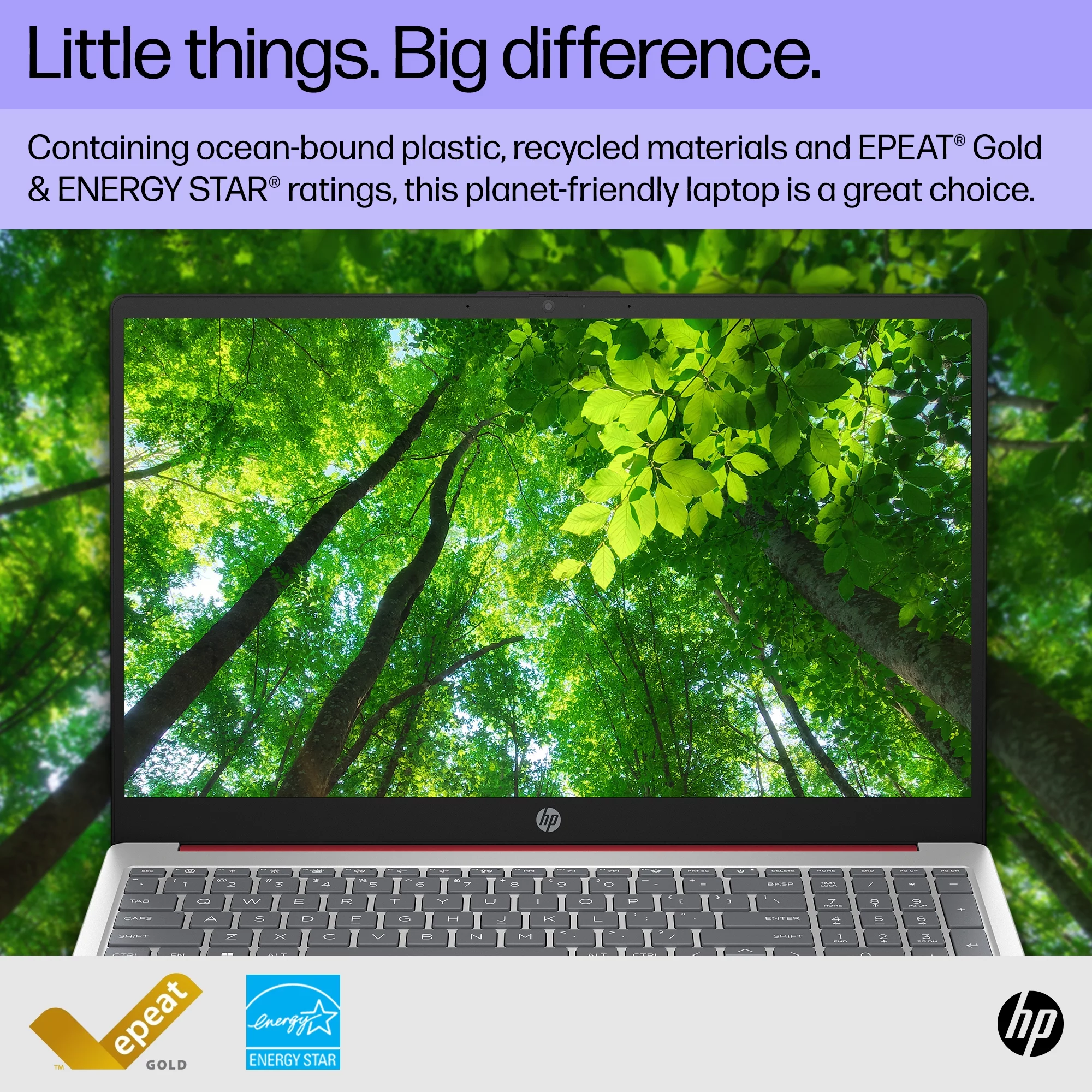 HP 15.6", Laptop Intel Pentium Processor 4GB RAM, 128GB UFS, Scarlet Red, Windows 11, 15-fd0083wm