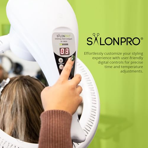 Compact Infrared Hair Color Processor & Dryer with Rolling Base - Portable Standing Hair Dryer - Heavy Duty Salon Equipment - Easy to Use Hair Processor (White)