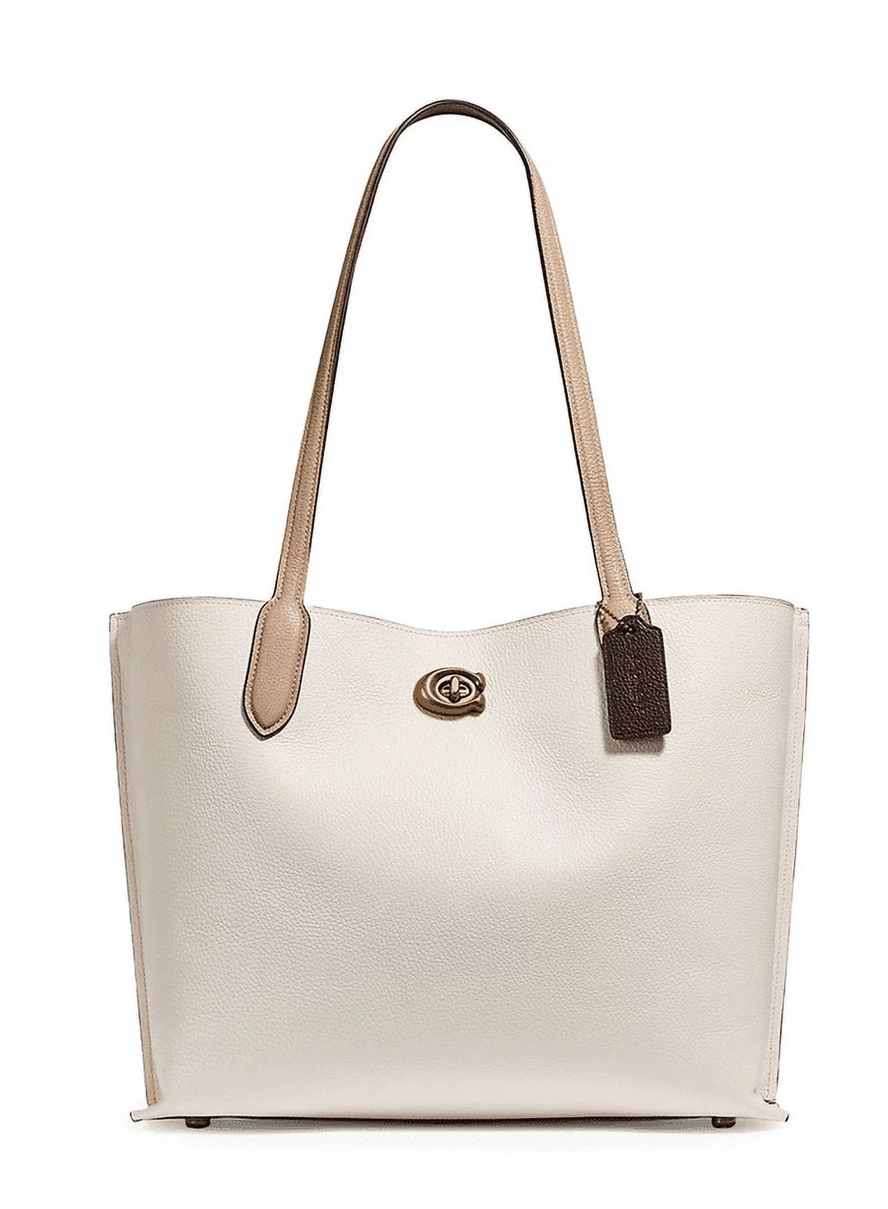 COACH Womens Color-Block Leather Willow Tote Chalk Multi C0691-B4CAH One Size